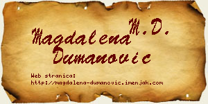 Magdalena Dumanović vizit kartica